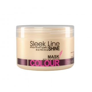 Silk hair mask SLEEK LINE" COLOUR